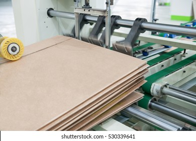 Factory Workshop For The Production Of Cardboard For Packaging