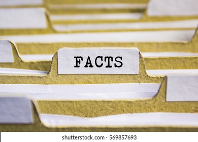 Facts word on card index paper - Shutterstock ID 569857693
