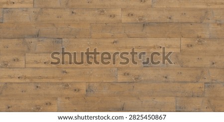 Factual texture of horizontal light oak rustic wood planks with knots.