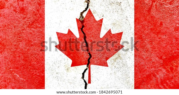 Faded Canada\
national flag icon isolated on weathered cracked concrete wall\
background, vintage abstract Canadian politics society conflicts\
concept symbol texture\
wallpaper