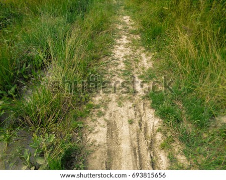 Similar – Image, Stock Photo Continue Trip Hiking Legs