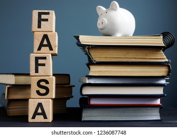 FAFSA Free Application For Federal Student Aid. Letters On The Cubes.