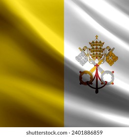 Fag of Vaticano, National flag of Vaticano, Fabric flag