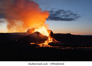 Fagradalsfjall Volcano Eruption In Iceland