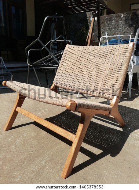 Faint Look Wooden Chairs Warehouse Objects Industrial Stock Image