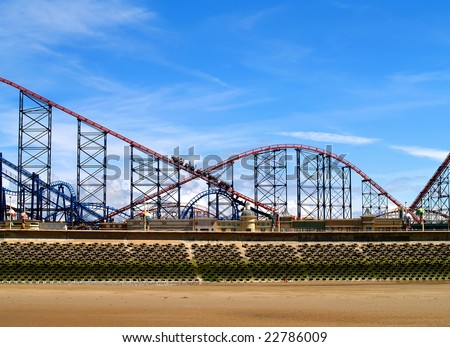 Fair ground roller coaster ride