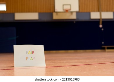 Fair Play Sign In A Sports Hall