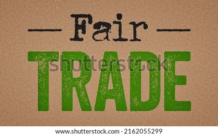 Fair Trade written on a retro paper background