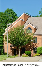 Fairfax, Virginia / USA - June 8, 2020: Closeup Of A George Mason University Student Dormitory In The Presidents Park Residential Area Within The Main Campus.