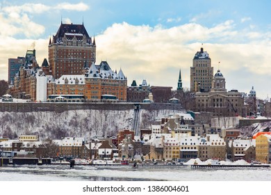 Fairmont Le Château Frontenac Winter Landscape View