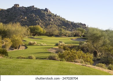 Fairway On Scottsdale Desert Golf Course, Arizona,USA.