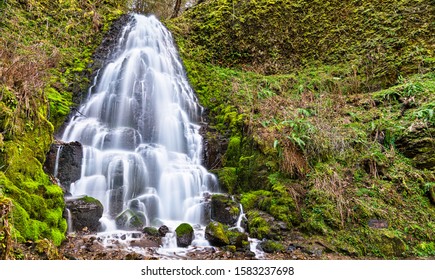 Fairy Falls In The Columbia River Gorge - Oregon, USA