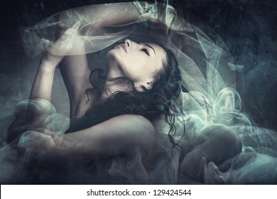 Fairy Like Fantasy Woman With Veil