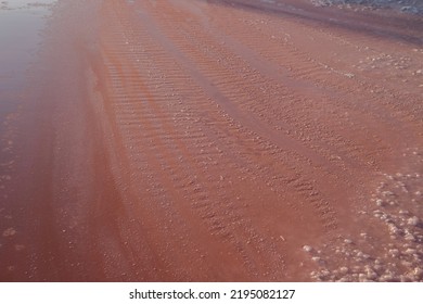 Fairy Pink Lake Used For Salt Extraction