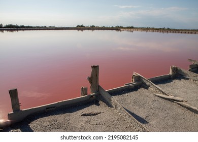 Fairy Pink Lake Used For Salt Extraction