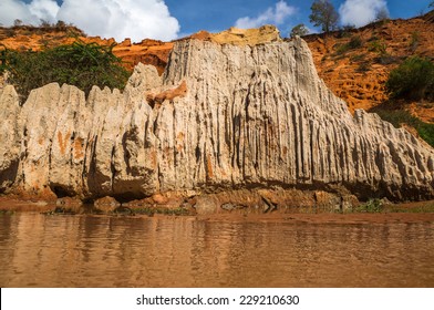 Fairy Stream Canyon. Red River Between Rocks And Jungle. Mui Ne. Vietnam