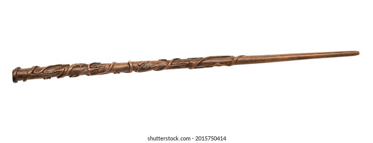Fairy tale wizard or witch's wand, isolated on white