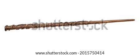 Fairy tale wizard or witch's wand, isolated on white