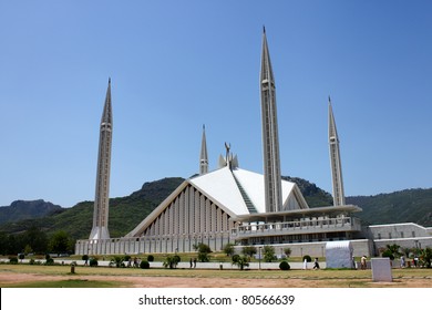 Faisal Mosque Faisal Mosque Islamabad City Stock Photo 80566639 ...