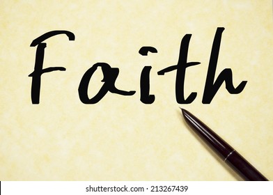 Faith Word Write On Paper 