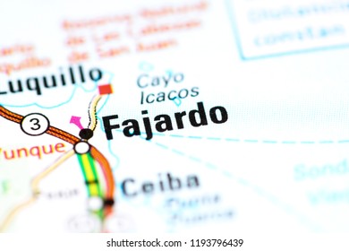 Fajardo. Puerto Rico On A Map