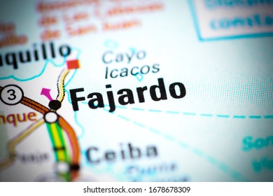 Fajardo. Puerto Rico On A Map