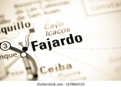 Fajardo. Puerto Rico On A Map