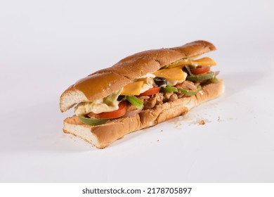 Fajita Chicken Hoagie Sub Sandwich