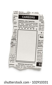 Fake Classified Ad, Newspaper, Career Concept.