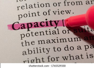 Fake Dictionary, Dictionary definition of word capacity. - Shutterstock ID 1765529330