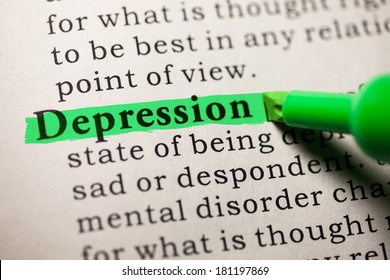 Fake Dictionary Dictionary Definition Word Depression Stock Photo ...