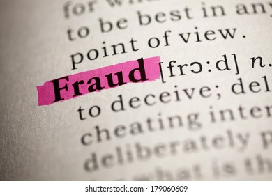 Fake Dictionary, Dictionary Definition Of The Word Fraud.