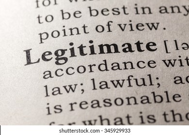 Fake Dictionary, Dictionary definition of the word legitimate - Shutterstock ID 345929933