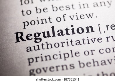 Fake Dictionary, Dictionary Definition Of The Word Regulation.