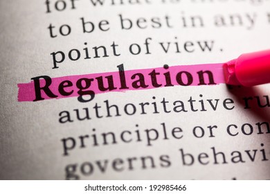 Fake Dictionary, Dictionary Definition Of The Word Regulation.