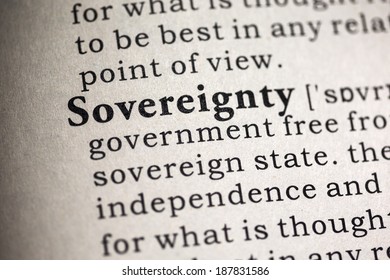Fake Dictionary, Dictionary definition of the word sovereignty .