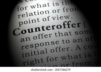 Fake Dictionary word, Dictionary definition of Counteroffer