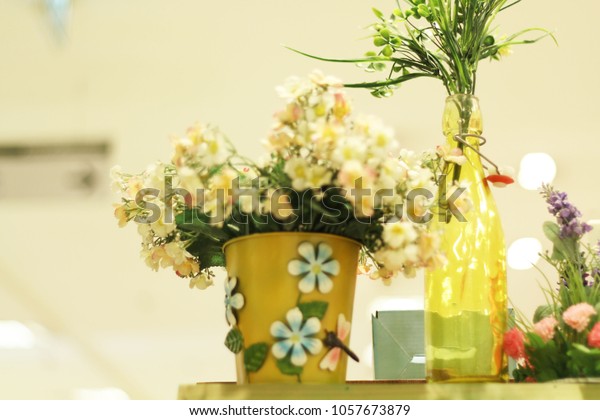 Fake Flowers Vases Stock Photo Edit Now 1057673879