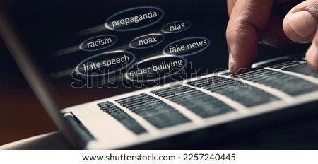 Fake news sharing. Cyber bullying and hate speech. Online propaganda media on the Internet. Misuse of computers and communication devices. Slander on social media. Spreading bias and racism.