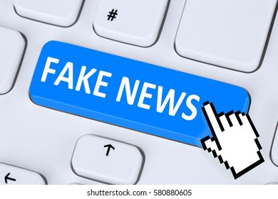 Fake News Truth Lie Media Internet Button Online Concept Computer Keyboard Symbol