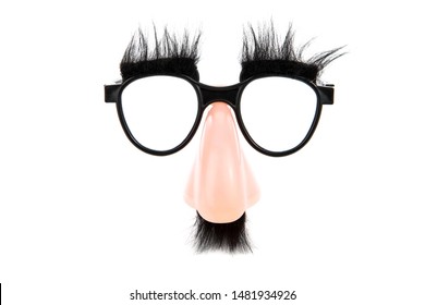 Fake Nose And Glasses Disguise With Mustache