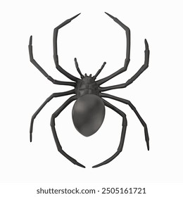 Fake rubber spider toy isolated over a white background. black spider toy isolated on white background. Comic horror for Halloween. - Powered by Shutterstock