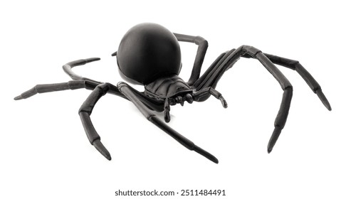 Fake rubber spider toy isolated over a white background	 - Powered by Shutterstock