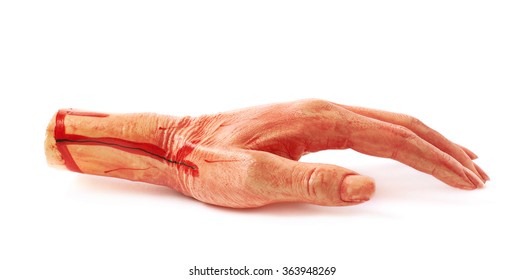 Fake Severed Hand Isolated