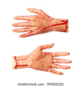 Fake Severed Hand Isolated