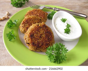 Falafel Burger With Herb Yogurt 