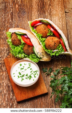 Similar – Image, Stock Photo Falafel Food Vegetable