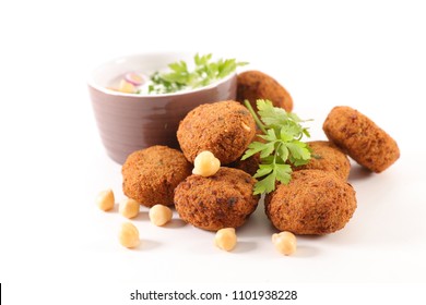 Falafel On Wood Background