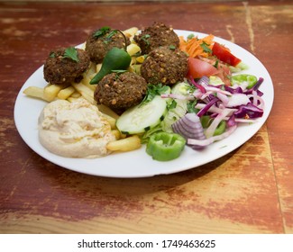 Falafel Plate With Humus And Salad