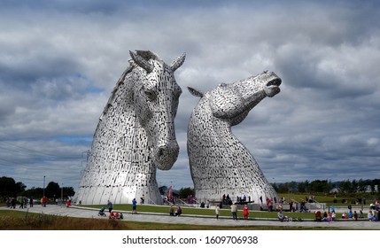 Falkirk, Scotland - July 30th 2015: The Kelpies, Sculpture By Andy Scott At The Helix.